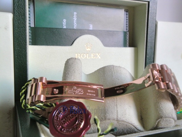 rolex replica daydate rose gold black dial orologio replica copia imitazione - immagine 9