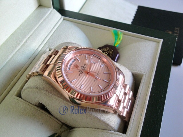 rolex replica daydate full rose gold orologio replica copia imitazione - immagine 4