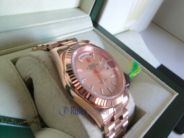 rolex replica daydate full rose gold orologio replica copia imitazione - immagine 5