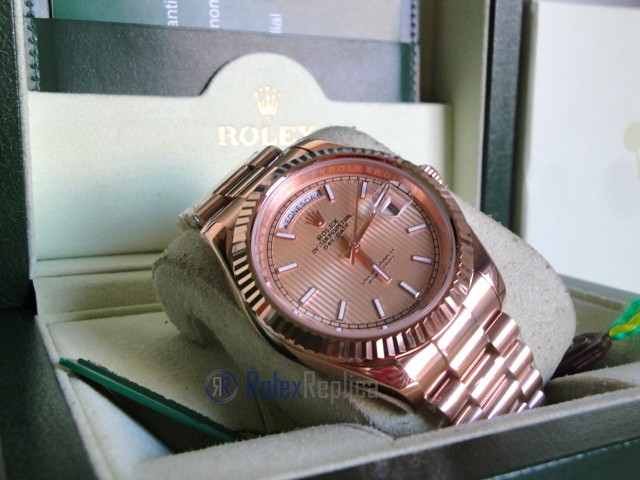 rolex replica daydate full rose gold orologio replica copia imitazione - immagine 6
