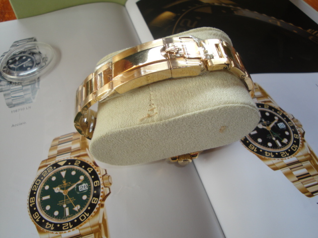 rolex replica GMT master II oro black dial ceramica orologio replica - immagine 6