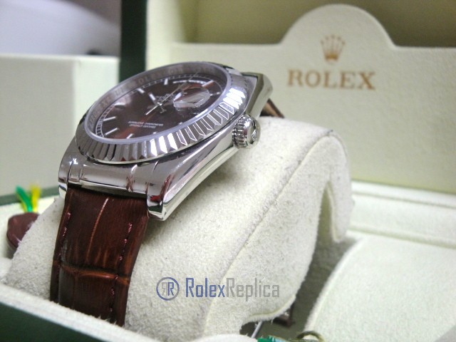 rolex replica daydate white gold charry strip leather orologio replica copia imitazione - immagine 4