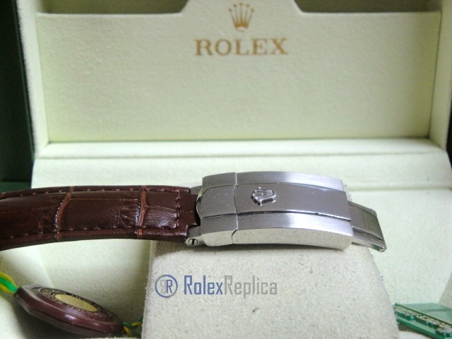 rolex replica daydate white gold charry strip leather orologio replica copia imitazione - immagine 7