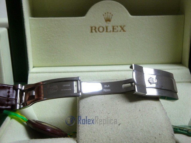 rolex replica daydate white gold charry strip leather orologio replica copia imitazione - immagine 8