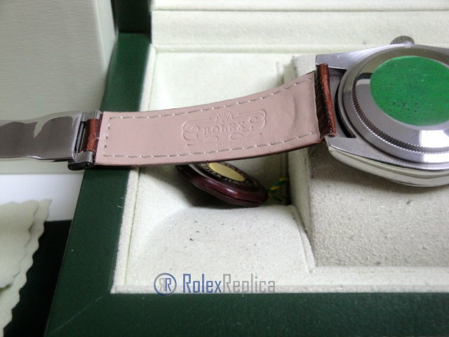 rolex replica daydate white gold charry strip leather orologio replica copia imitazione - immagine 10