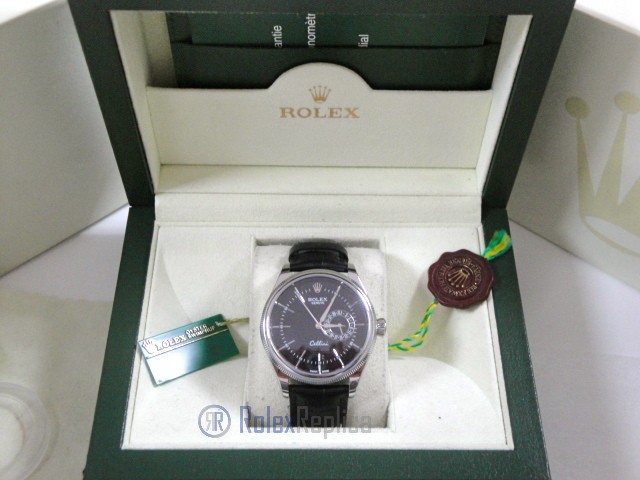 rolex replica cellini date black dial orologio replica cinturino pelle