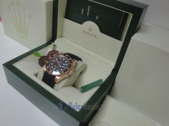 rolex replica GMT master II ceramica rose gold strip rubber orologio replica - immagine 5