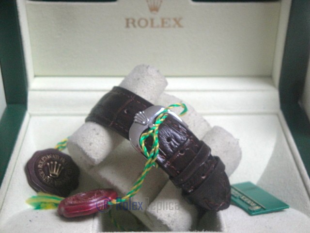 rolex replica cellini moonphase white dial orologio replica cinturino pelle - immagine 10