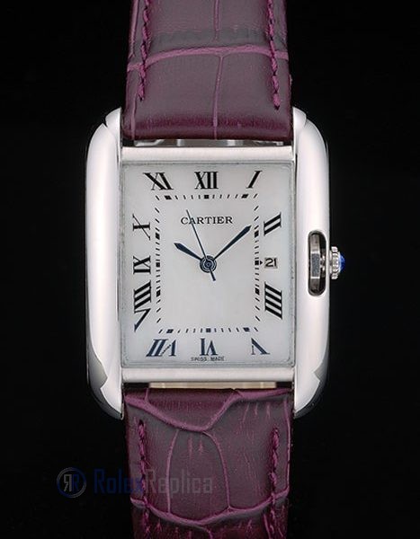 Cartier replica tank americaine acciaio strip leather cherry orologio imitazione perfetta