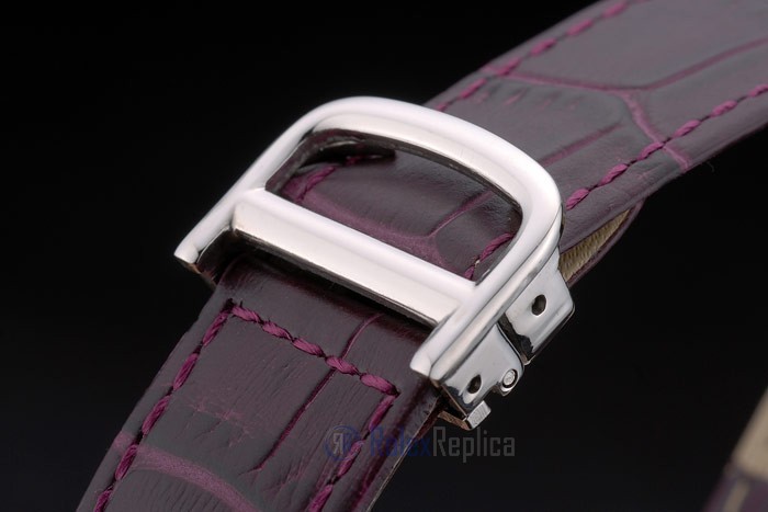 Cartier replica tank americaine acciaio strip leather cherry orologio imitazione perfetta - immagine 7