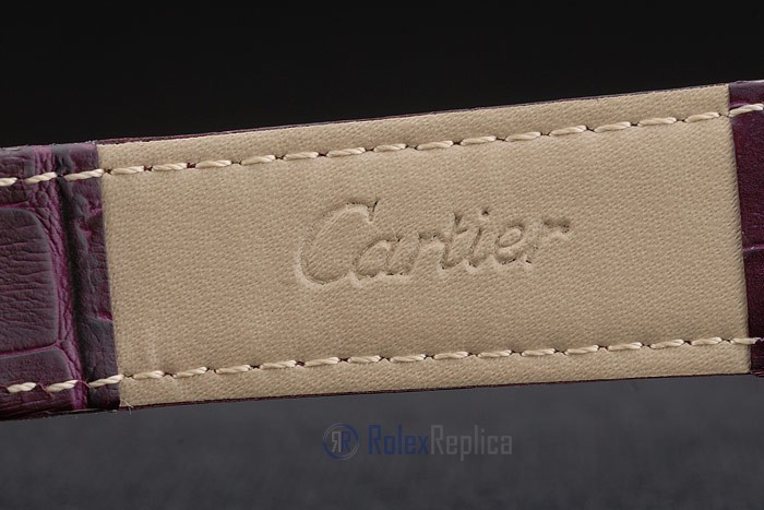 Cartier replica tank americaine acciaio strip leather cherry orologio imitazione perfetta - immagine 9