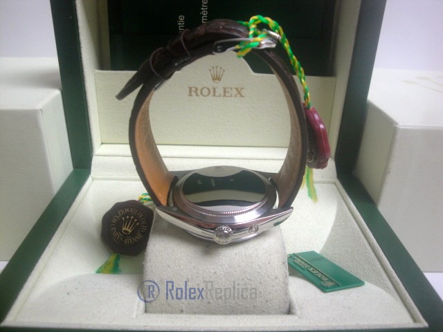 rolex replica cellini moonphase white dial orologio replica cinturino pelle - immagine 13