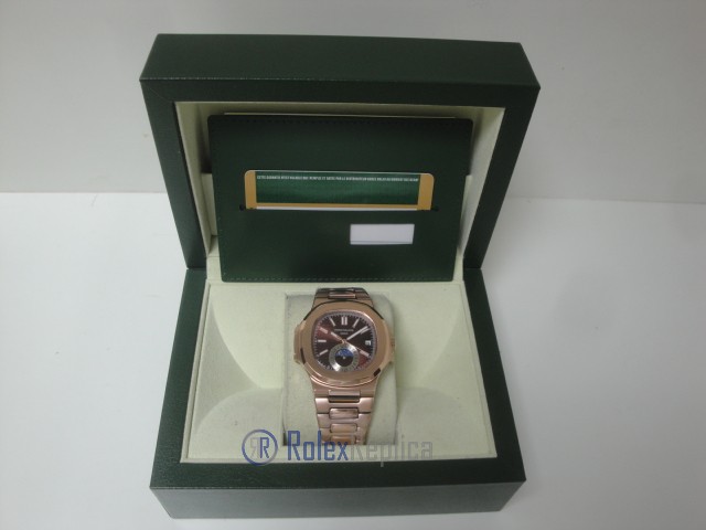 patek philippe replica nautilus rose gold moon phase 5712 orologio imitazione - immagine 2