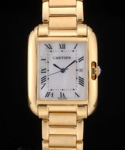 Alternative view of Cartier replica tank americaine oro giallo white dial orologio imitazione perfetta