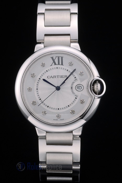 Cartier replica ballon bleu acciaio lady argentèè orologio imitazione perfetta - immagine 2