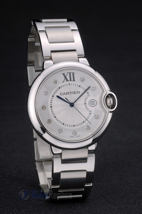 Cartier replica ballon bleu acciaio lady argentèè orologio imitazione perfetta - immagine 4