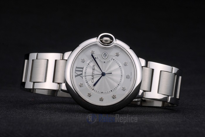 Cartier replica ballon bleu acciaio lady argentèè orologio imitazione perfetta - immagine 6