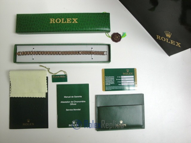 Rolex replica gioielli bracciale jubilèè strip oro rosa acciaio bi-colour - immagine 2