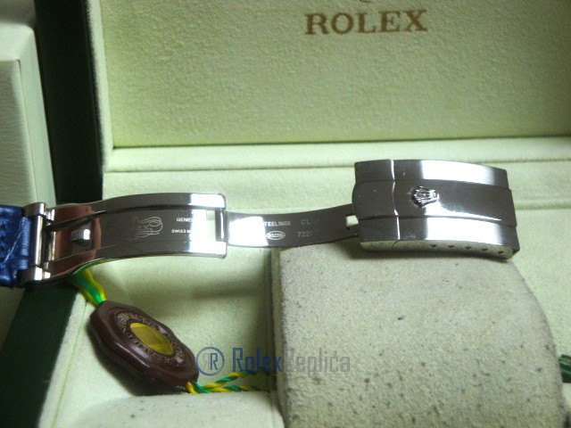 rolex replica daydate white gold blue strip leather orologio replica copia imitazione - immagine 10