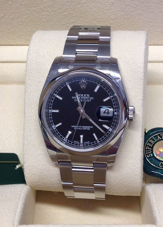 rolex replica datejust oyster black dial orologio imitazione