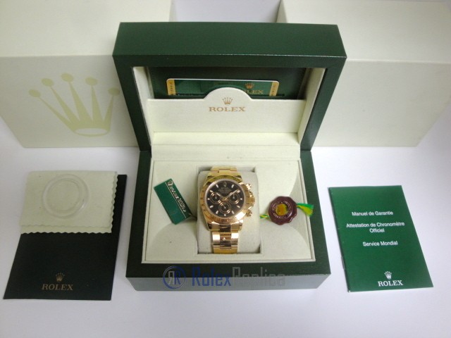 Rolex replica Daytona Yellow Gold 116528 Black Baton Dial orologio copia