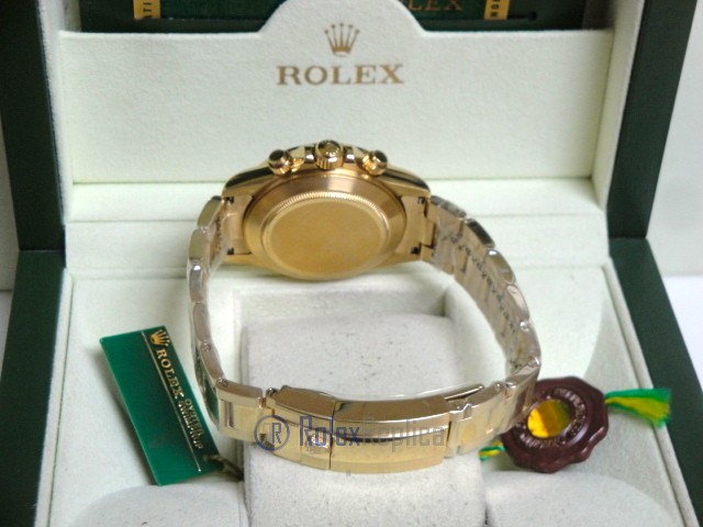 Rolex replica Daytona Yellow Gold 116528 Black Baton Dial orologio copia - immagine 14