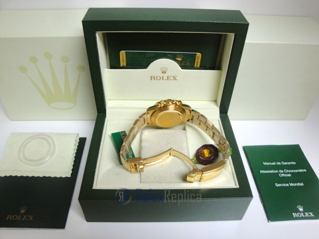 Rolex replica Daytona Yellow Gold 116528 Black Baton Dial orologio copia - immagine 15