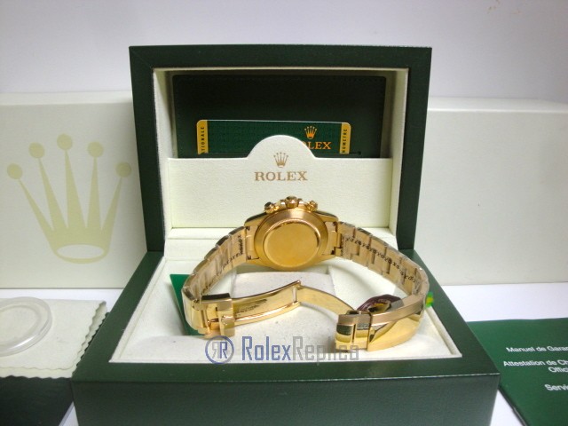 Rolex replica Daytona Yellow Gold 116528 Black Baton Dial orologio copia - immagine 16