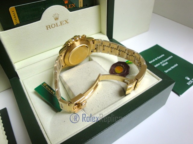 Rolex replica Daytona Yellow Gold 116528 Black Baton Dial orologio copia - immagine 17