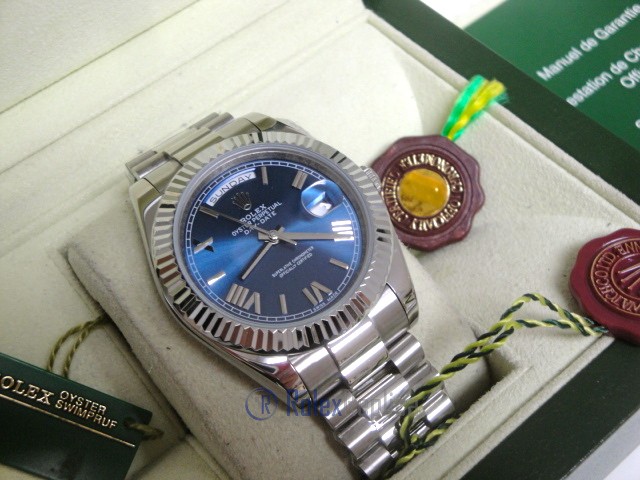 rolex replica daydate ll acciaio blue dial president orologio replica copia imitazione - immagine 6