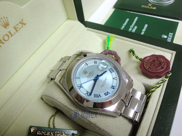 rolex replica daydate ll acciaio sky dial oyster orologio replica copia imitazione - immagine 3