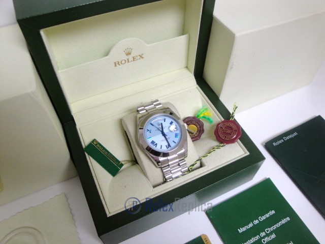 rolex replica daydate ll acciaio sky dial strip president orologio replica copia imitazione - immagine 3