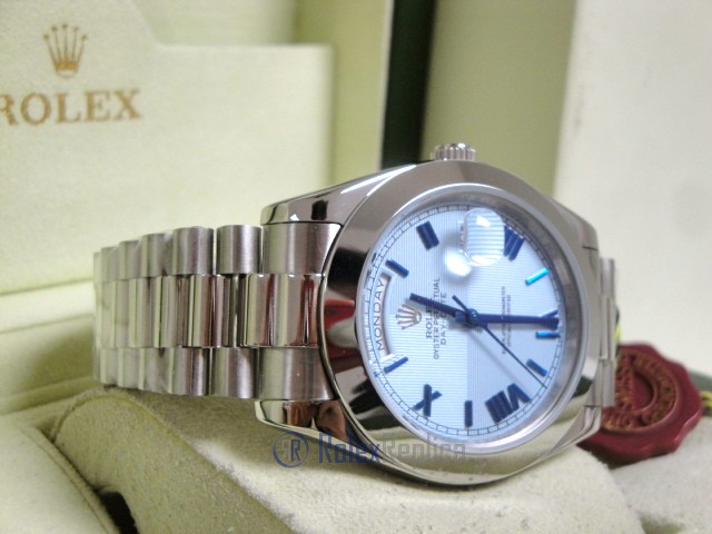 rolex replica daydate ll acciaio sky dial strip president orologio replica copia imitazione - immagine 9