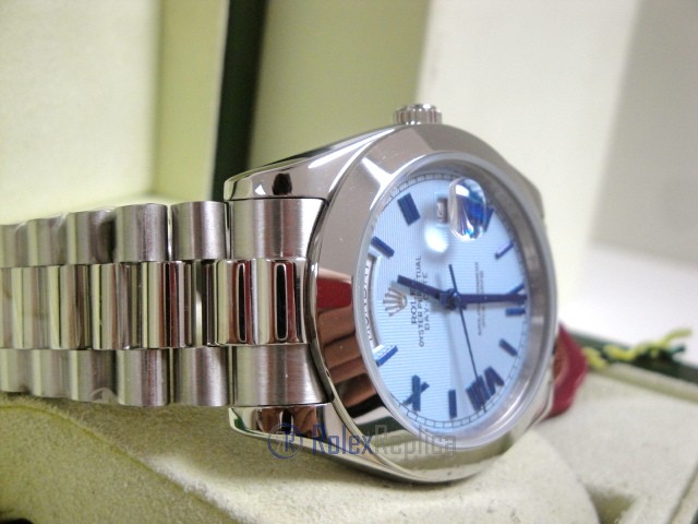 rolex replica daydate ll acciaio sky dial strip president orologio replica copia imitazione - immagine 10