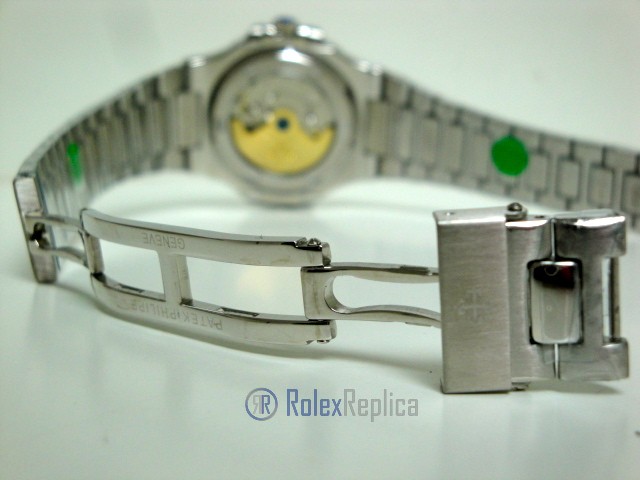 patek philippe replica nautilus grey dial skeletron acciaio orologio imitazione - immagine 6
