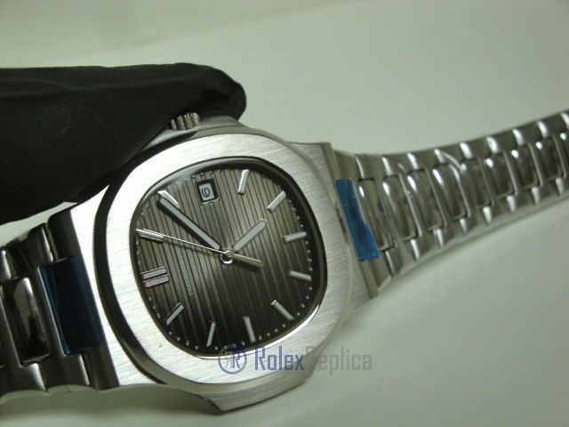 patek philippe replica nautilus grey dial skeletron acciaio orologio imitazione - immagine 8