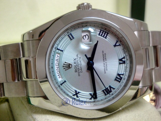 rolex replica daydate ll acciaio sky dial oyster orologio replica copia imitazione - immagine 8
