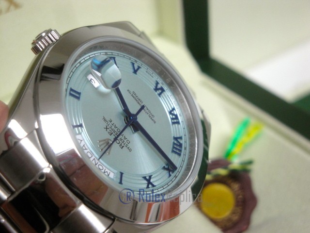 rolex replica daydate ll acciaio sky dial oyster orologio replica copia imitazione - immagine 9