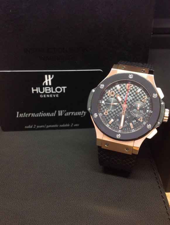 hublot replica big bang titanium rose gold strip rubber-b orologio copia - immagine 3