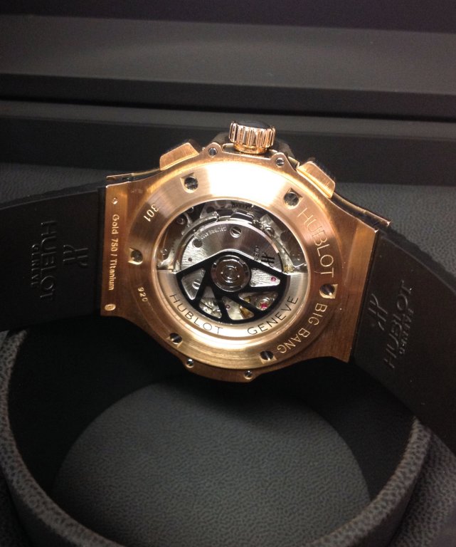 hublot replica big bang titanium rose gold strip rubber-b orologio copia - immagine 6