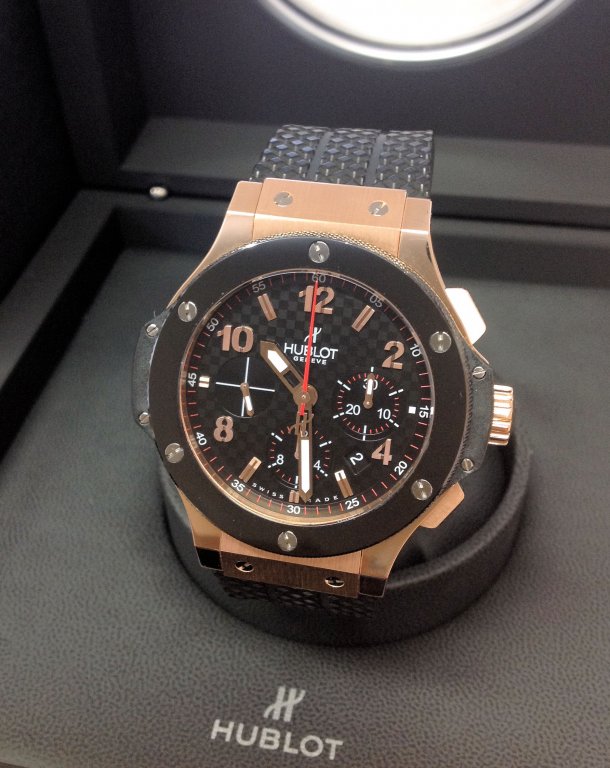 hublot replica big bang titanium rose gold strip rubber-b orologio copia - immagine 8