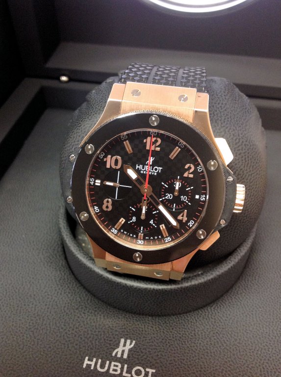 hublot replica big bang titanium rose gold strip rubber-b orologio copia - immagine 9