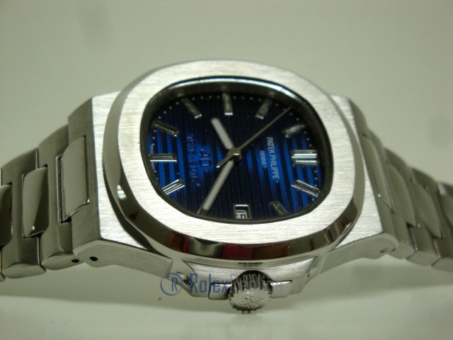 patek philippe replica nautilus blue dial skeletron acciaio 40th anniversary orologio imitazione - immagine 10