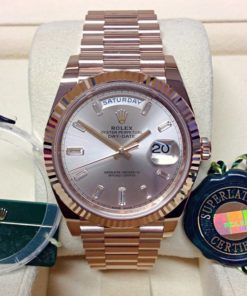 rolex replica daydate ll rose gold argentèè dial orologio replica copia imitazione
