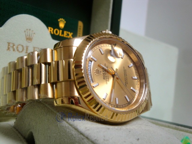 rolex replica daydate ll full oro giallo gold barrette dial president orologio replica copia imitazione - immagine 8
