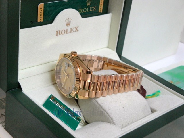 rolex replica daydate ll full oro giallo gold barrette dial president orologio replica copia imitazione - immagine 10