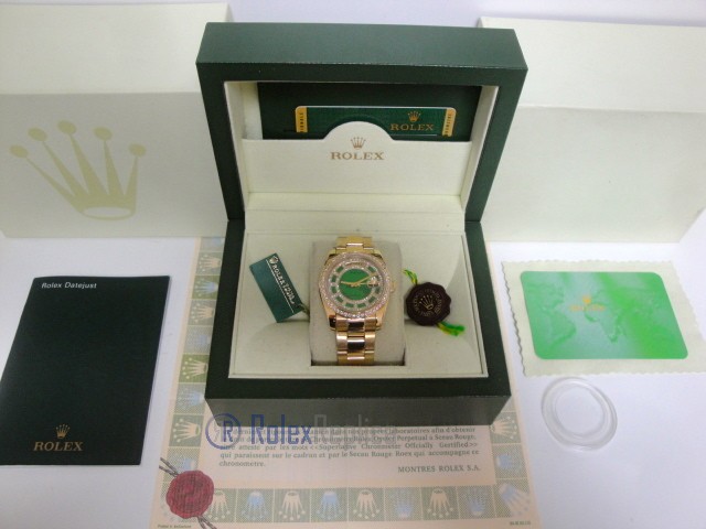 rolex replica daydate ll SARU oro giallo oyster hulk diamond orologio replica copia imitazione - immagine 2