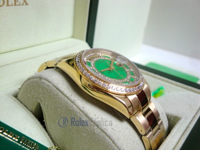 rolex replica daydate ll SARU oro giallo oyster hulk diamond orologio replica copia imitazione - immagine 6
