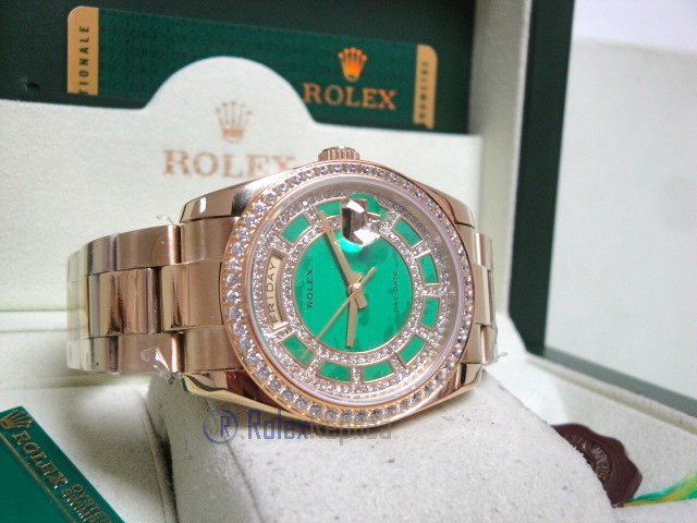 rolex replica daydate ll SARU oro giallo oyster hulk diamond orologio replica copia imitazione - immagine 7