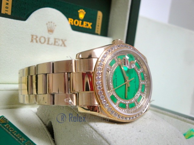 rolex replica daydate ll SARU oro giallo oyster hulk diamond orologio replica copia imitazione - immagine 8